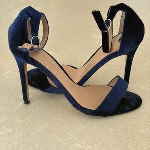 Tony Bianco Navy Blue Velvet Heels